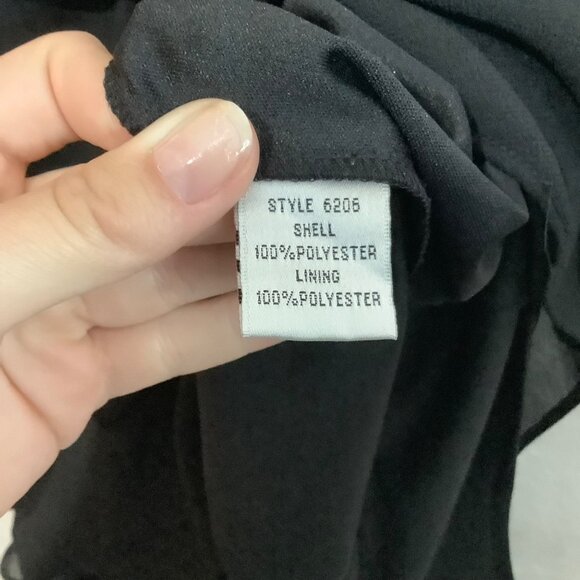 Vtg Black Tiered Chiffon Evening Dress By Patra Women Medium Formal Y2K - Picture 4 of 8